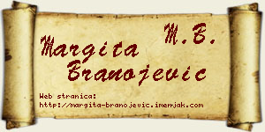 Margita Branojević vizit kartica